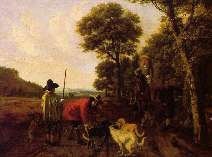 Ludolf de Jongh Hunters and Dogs Spain oil painting art
